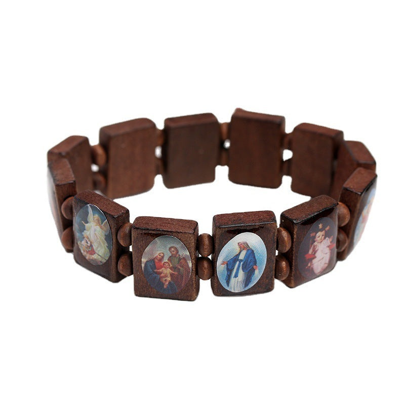 Prayer Reminder - Natural Wooden Catholic Bracelet