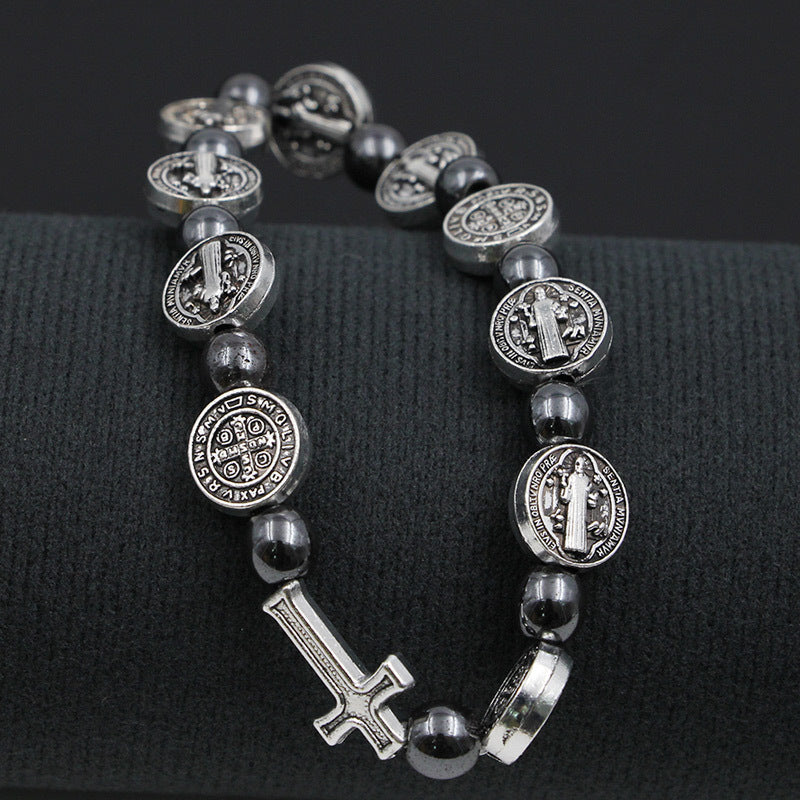 Hematite Rosary | Faith & Strength Bracelet