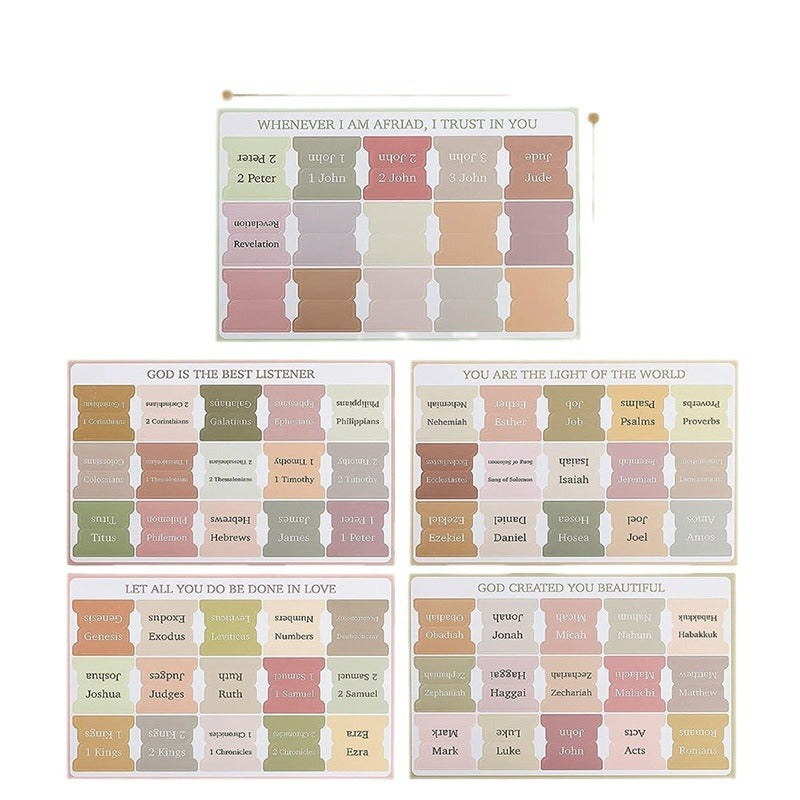 Bible Index Stickers - Pastel