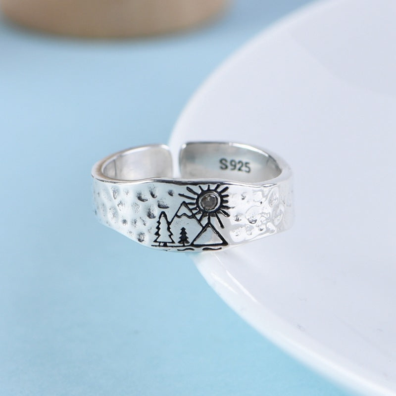 Gods Creation - 925 Vintage Art Ring