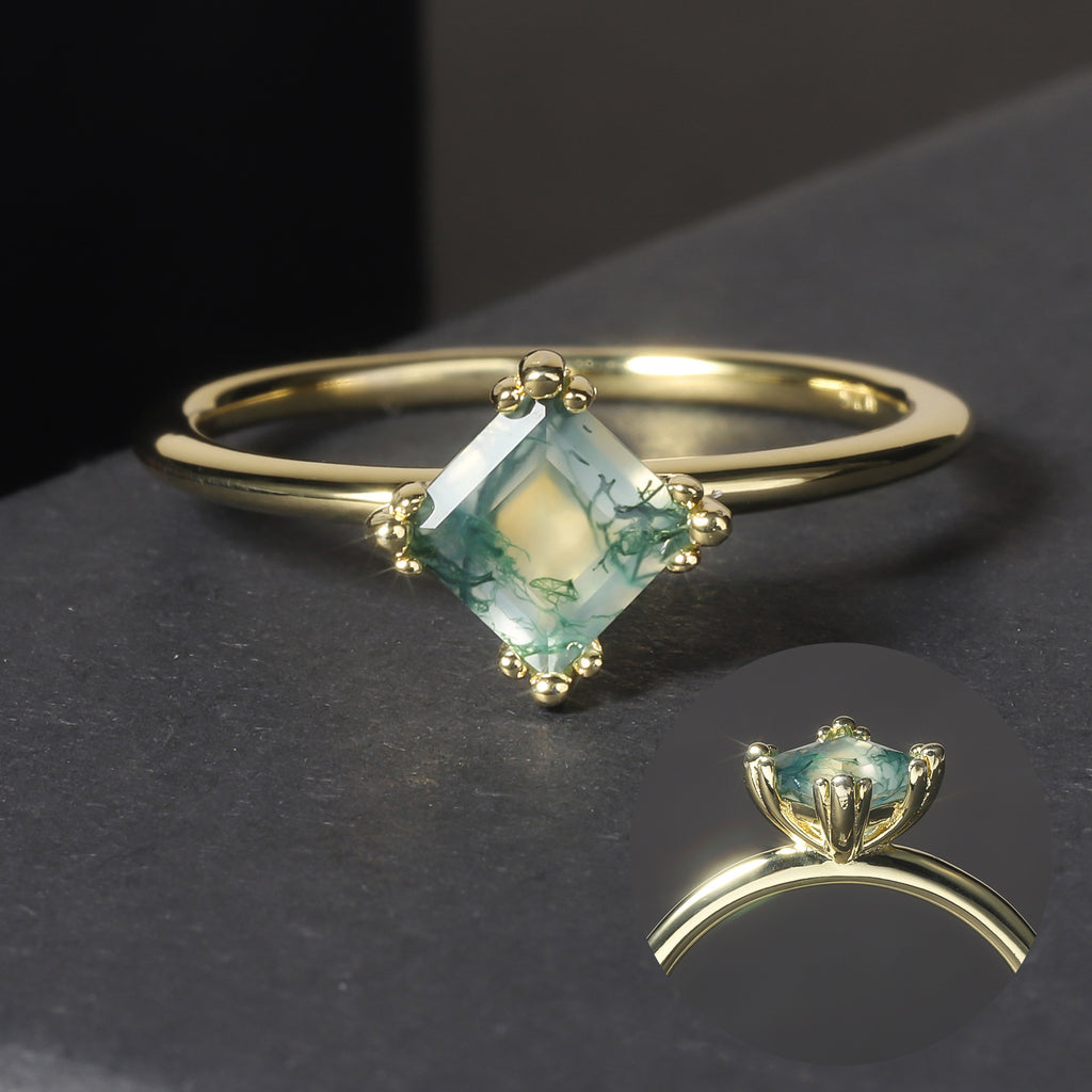 Still Waters – Moss Agate Sterling Ring