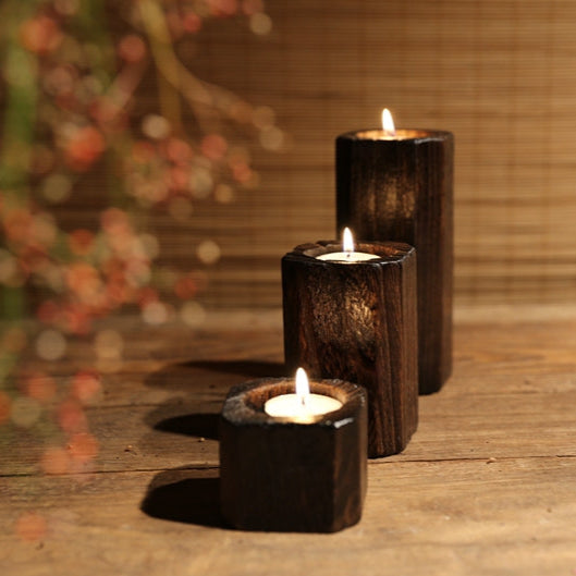 Solid wood Candle Holder