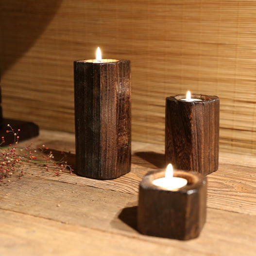 Solid wood Candle Holder