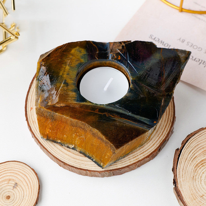 Natural Crystal Candle Holder