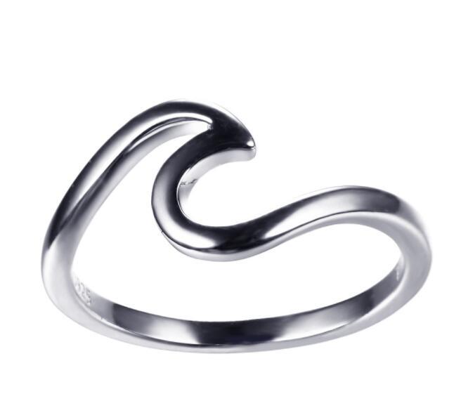Ocean of Grace - Wave Ring in Sterling Silver