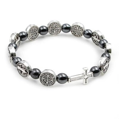 Hematite Rosary | Faith & Strength Bracelet