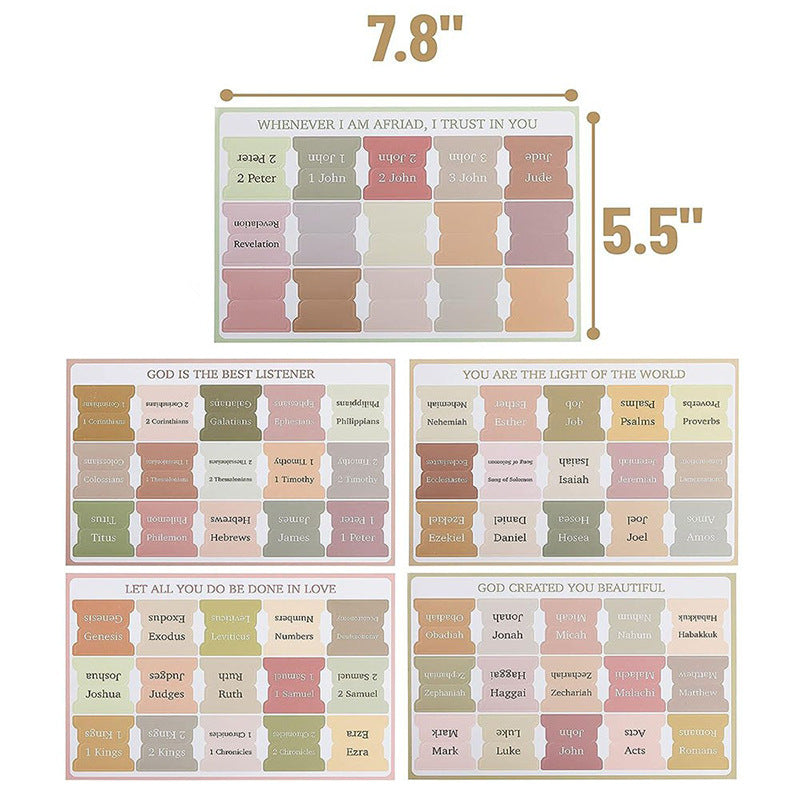 Bible Index Stickers - Pastel