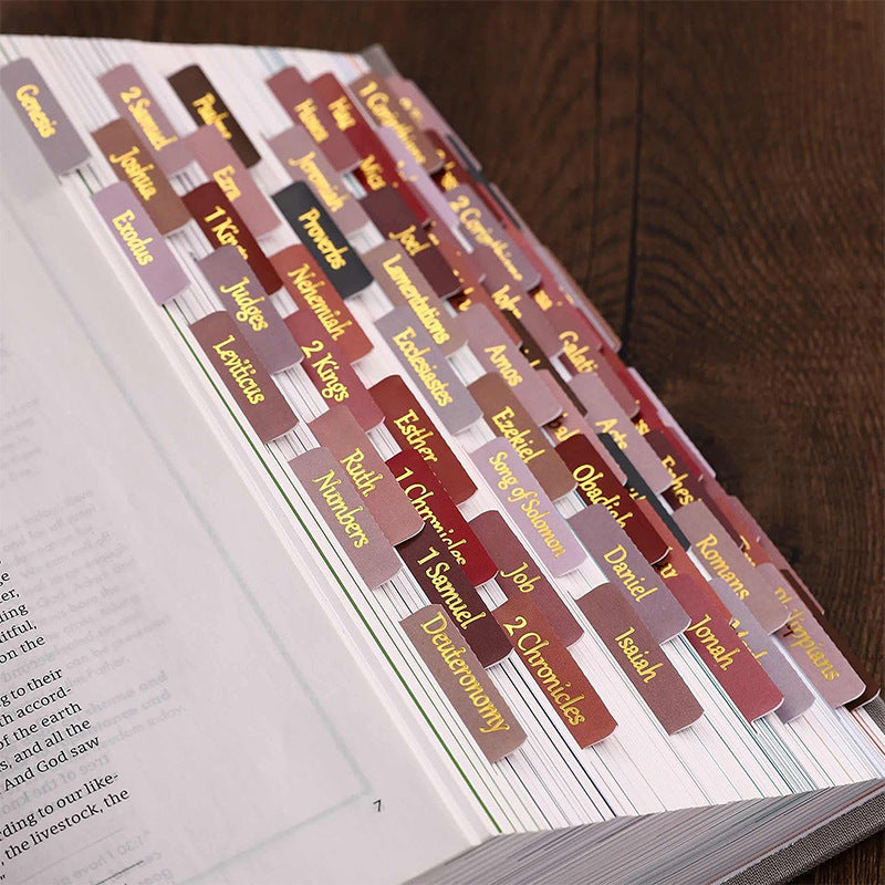 Bible Index Stickers - Red & Gold