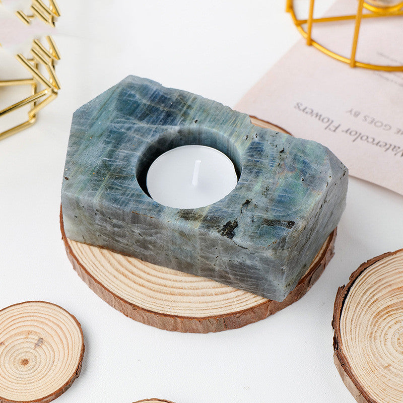 Natural Crystal Candle Holder