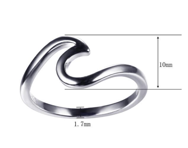 Ocean of Grace - Wave Ring in Sterling Silver