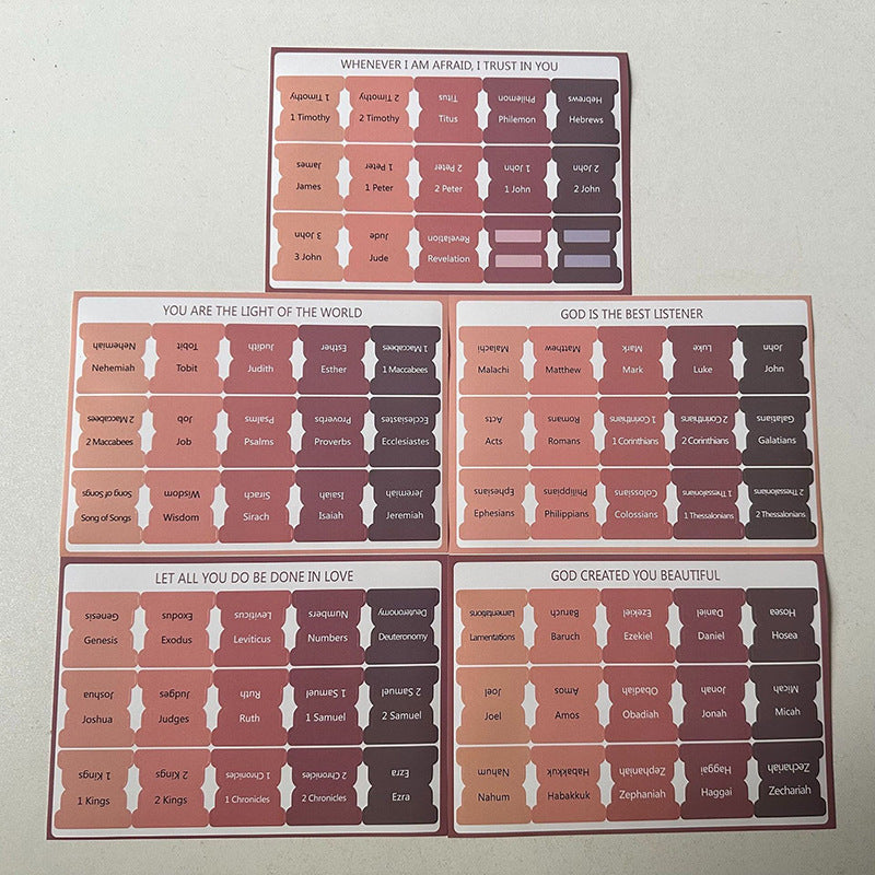 Bible Index Stickers - Pastel
