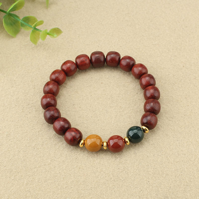 Rainwood Stillness – Purple Sandalwood Bead Bracelet