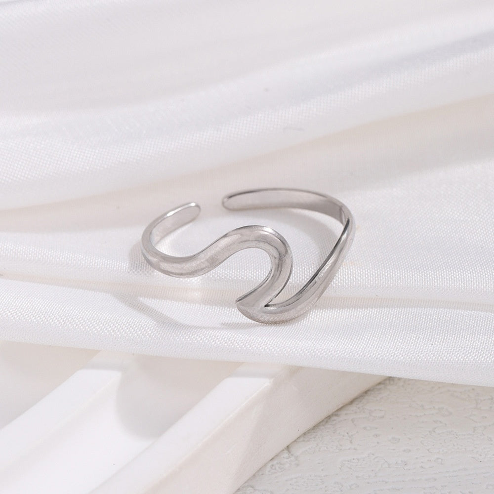 Ocean of Grace - Wave Ring in Sterling Silver