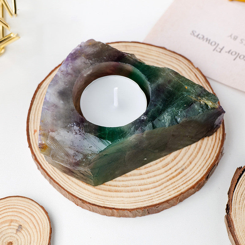 Natural Crystal Candle Holder