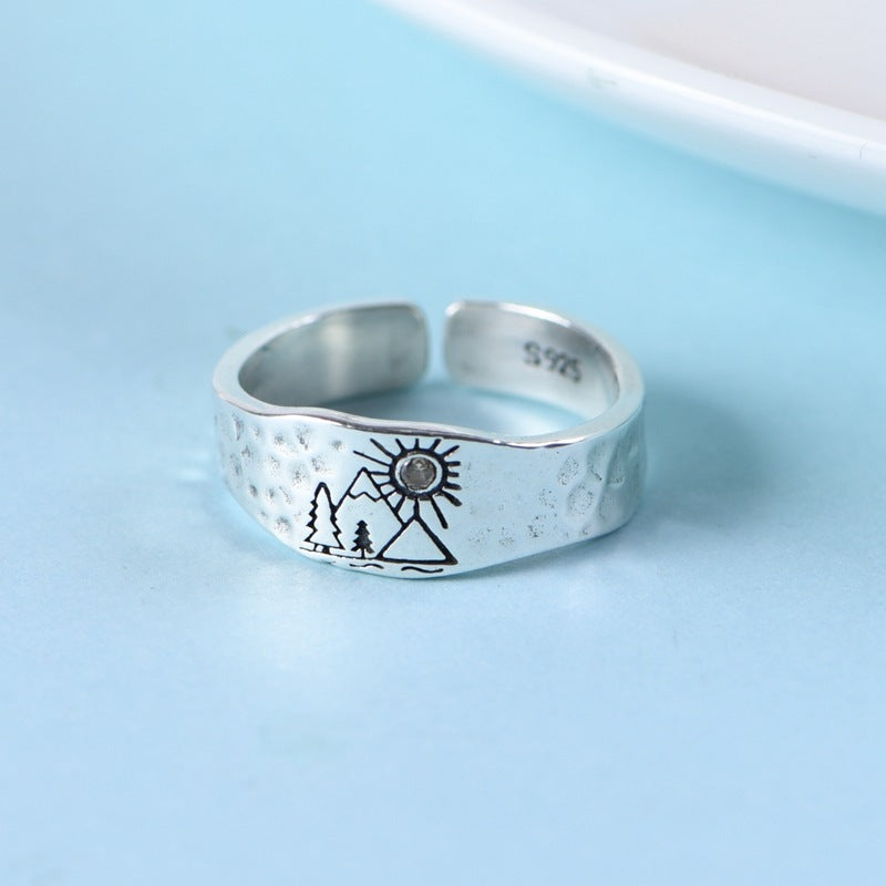 Gods Creation - 925 Vintage Art Ring