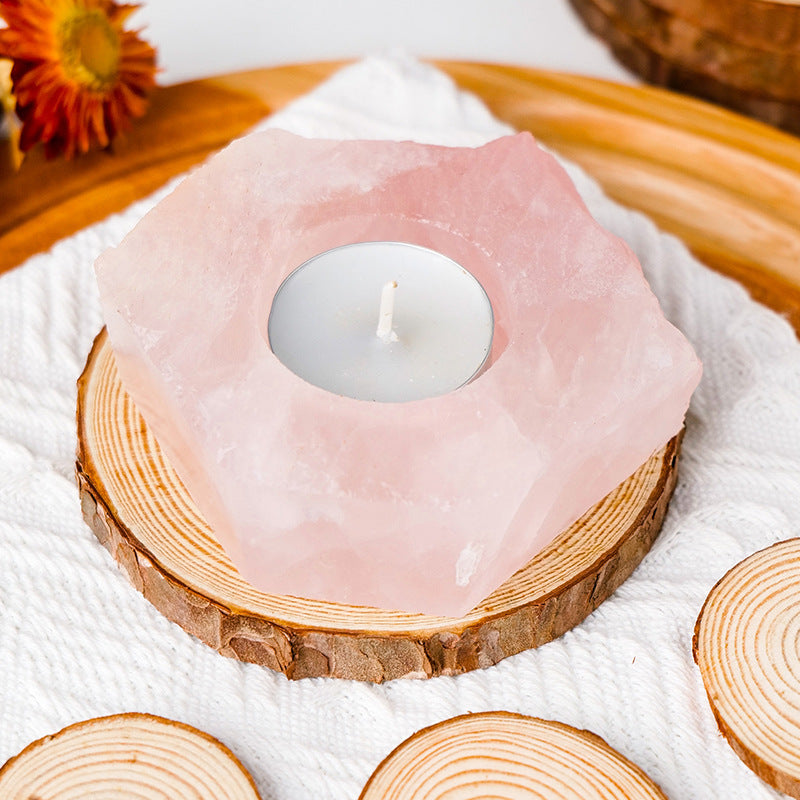 Natural Crystal Candle Holder