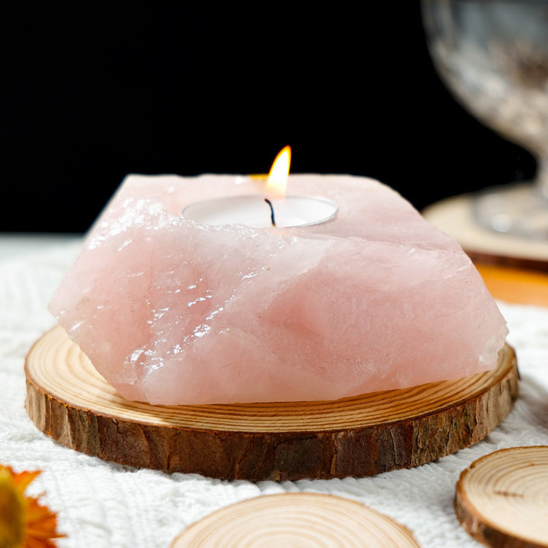 Natural Crystal Candle Holder