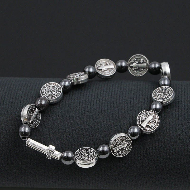 Hematite Rosary | Faith & Strength Bracelet