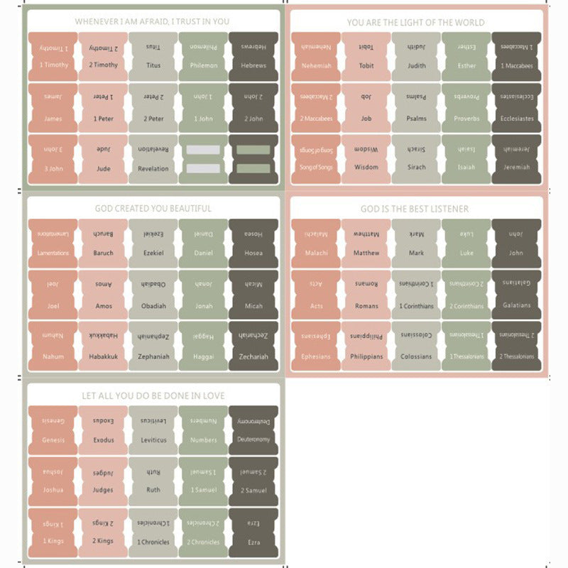 Bible Index Stickers - Pastel
