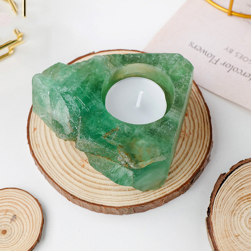 Natural Crystal Candle Holder