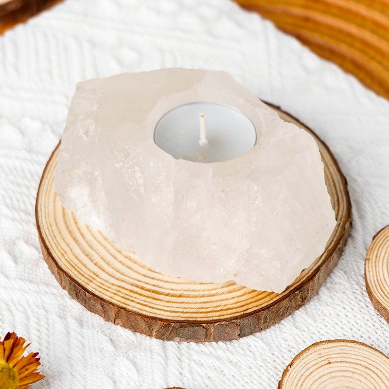 Natural Crystal Candle Holder