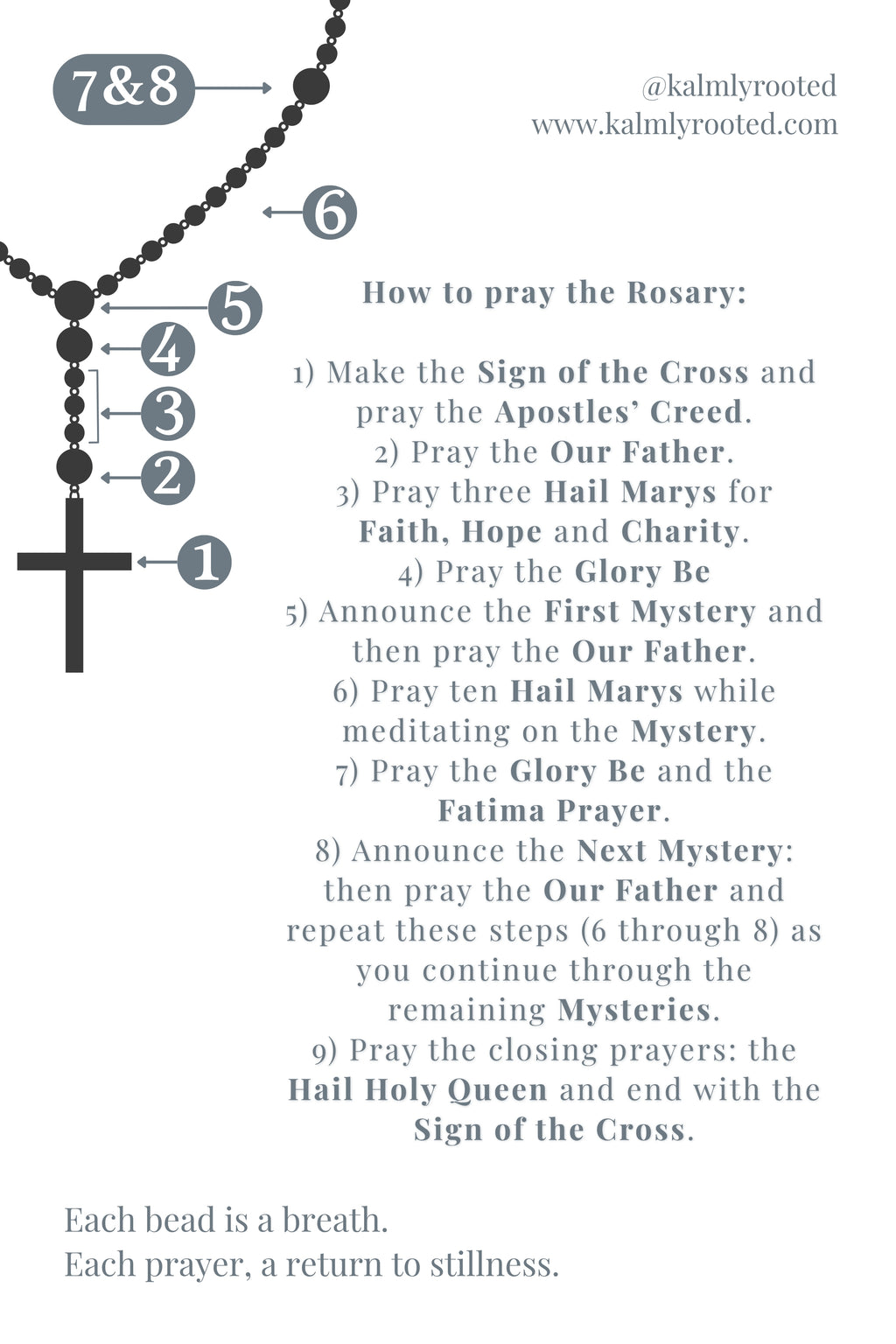 Stone & Spirit - Catholic Rosary (Benedict Cross)