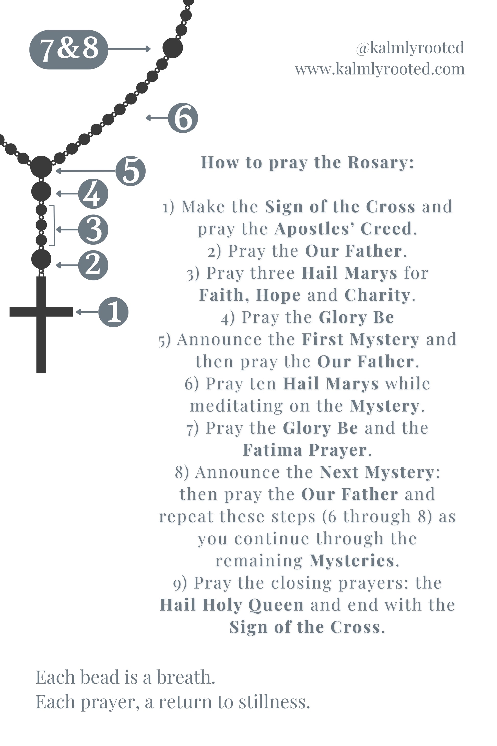 Stone & Spirit - Catholic Rosary (Benedict Cross)